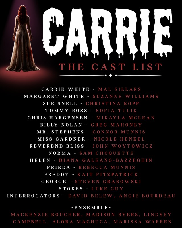 Carrie the Musical: Cast List Carrie-Cast-List.png
